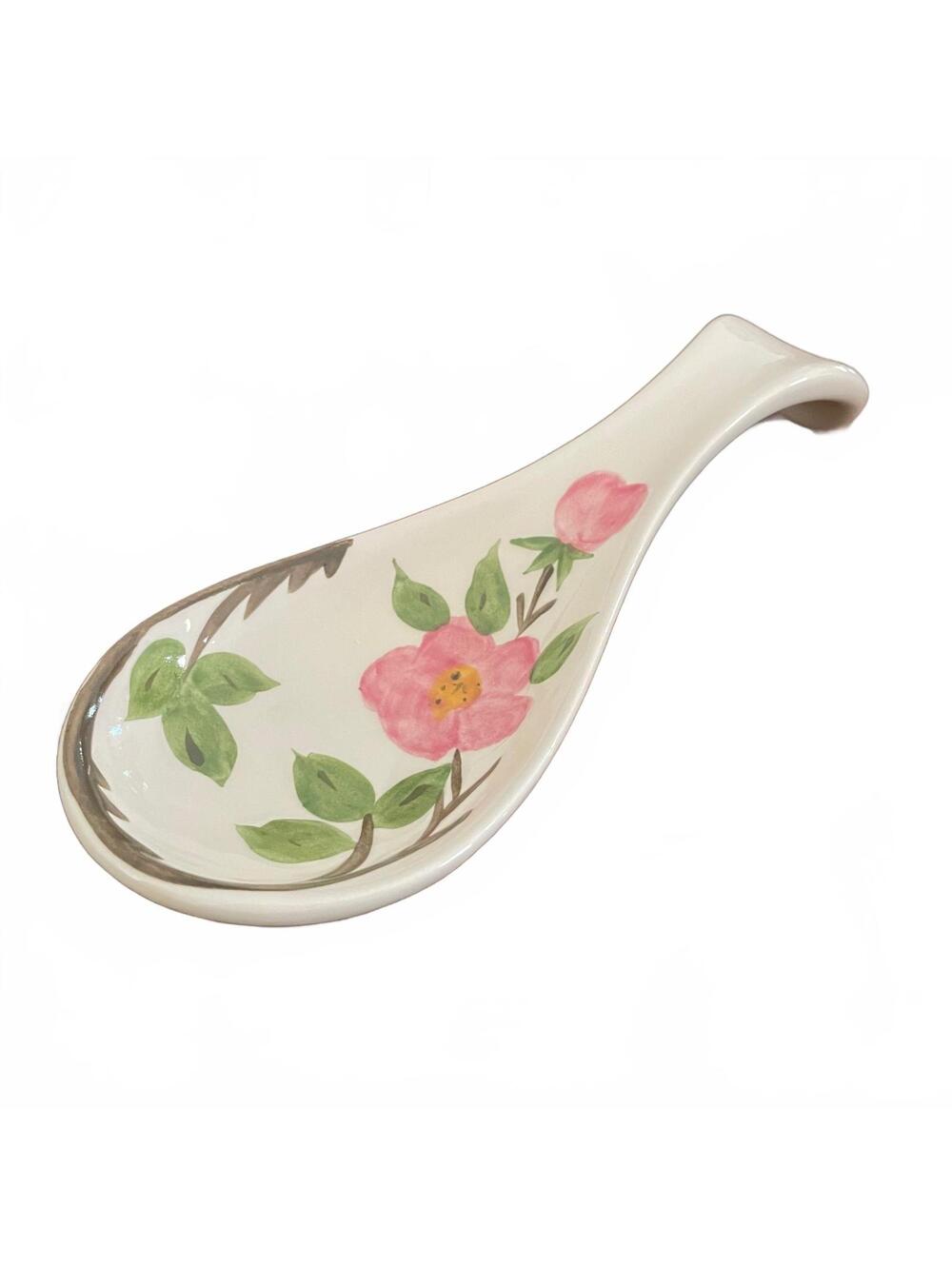 Franciscan Desert Rose hand-painted earthenware spoon rest